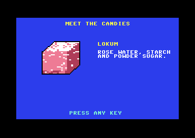 The showcase: a big lokum, and what it is made of